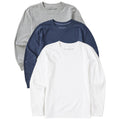 Product image for "Kids Solid 3-Pack Long Sleeve Crusher Tee - Multi" ||149008PACK_1